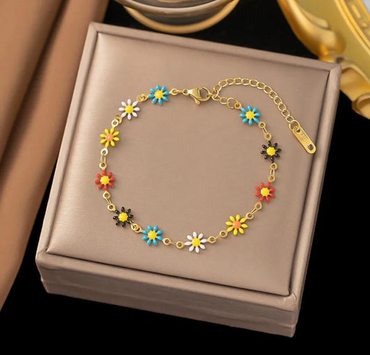 Pulsera jardín de gerberas